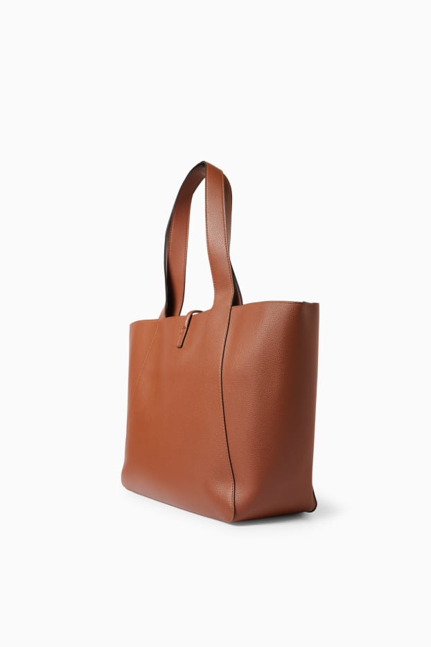 Dames - Shopper - imitatieleer - bruin