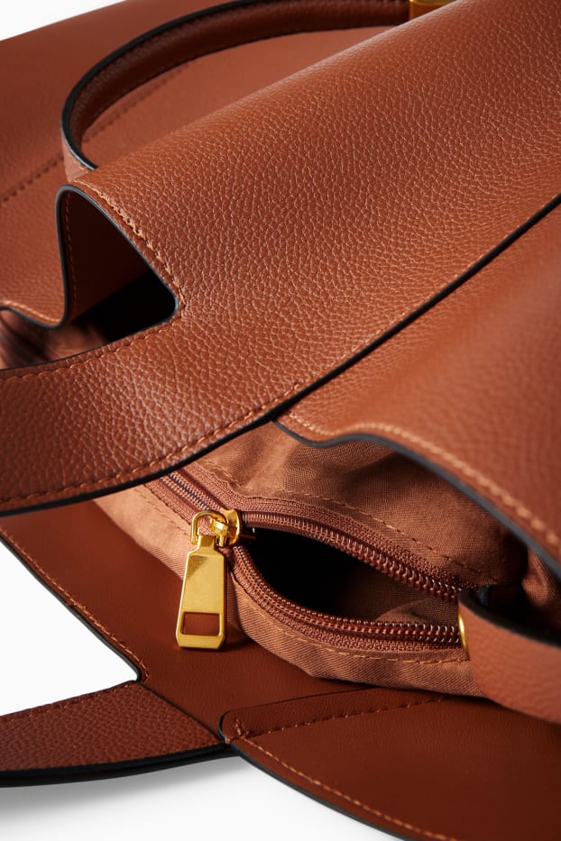 Dames - Shopper - imitatieleer - bruin