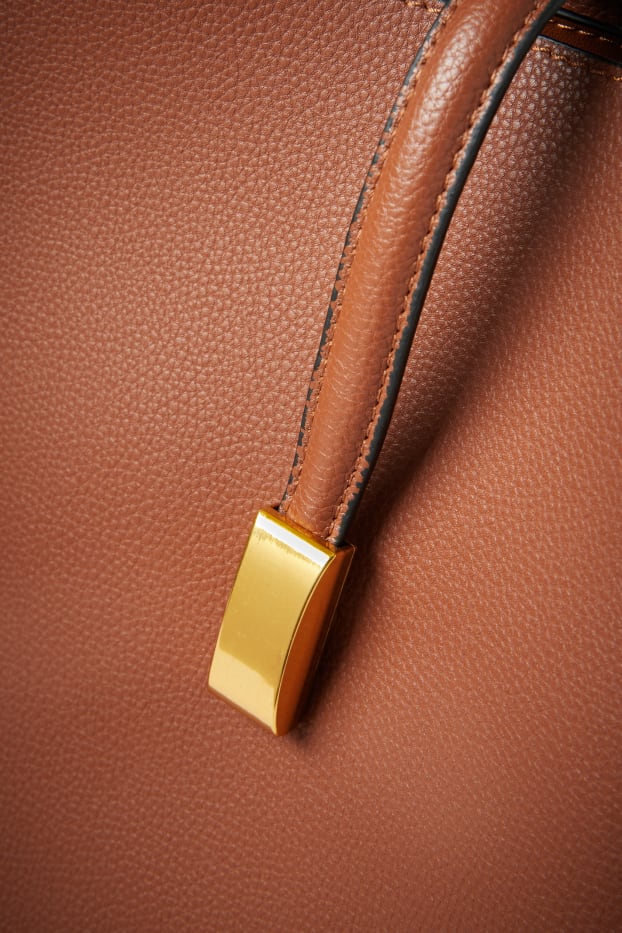 Dames - Shopper - imitatieleer - bruin