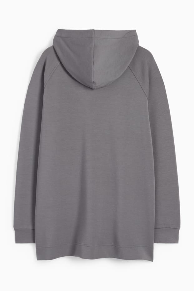 Femmes - Sweat à capuche basique - gris foncé