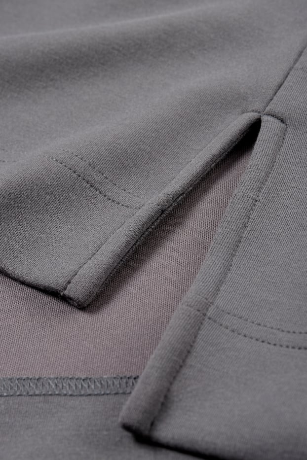 Femmes - Sweat à capuche basique - gris foncé