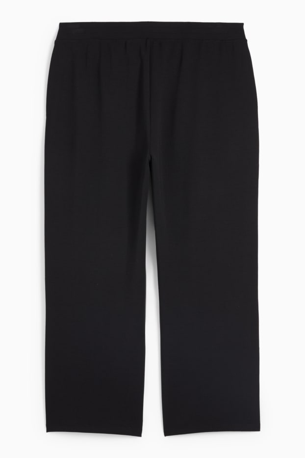 Femmes - Pantalon en jersey - straight fit - noir