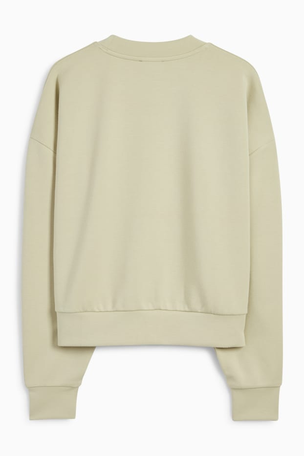 Femei - Bluză de molton basic - verde deschis