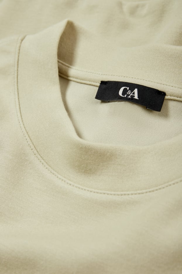 Femei - Bluză de molton basic - verde deschis