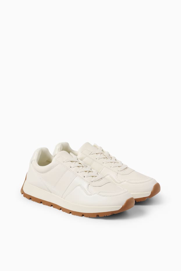 Femmes - Baskets - matière synthétique - beige
