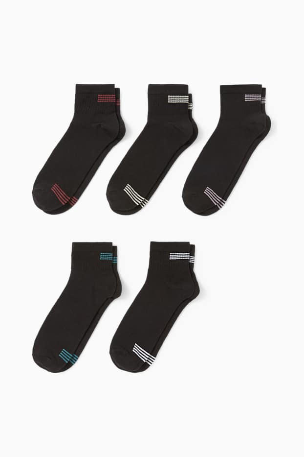 Herren - Multipack 5er - Kurzsocken - schwarz