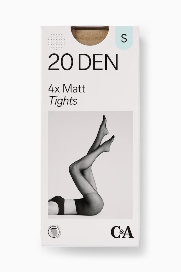 Women - Multipack of 4 - tights - 20 denier - light beige