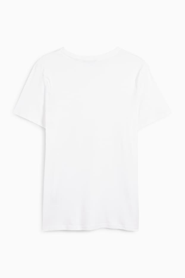 Herren - T-Shirt - Slim Fit - Feinripp - weiß