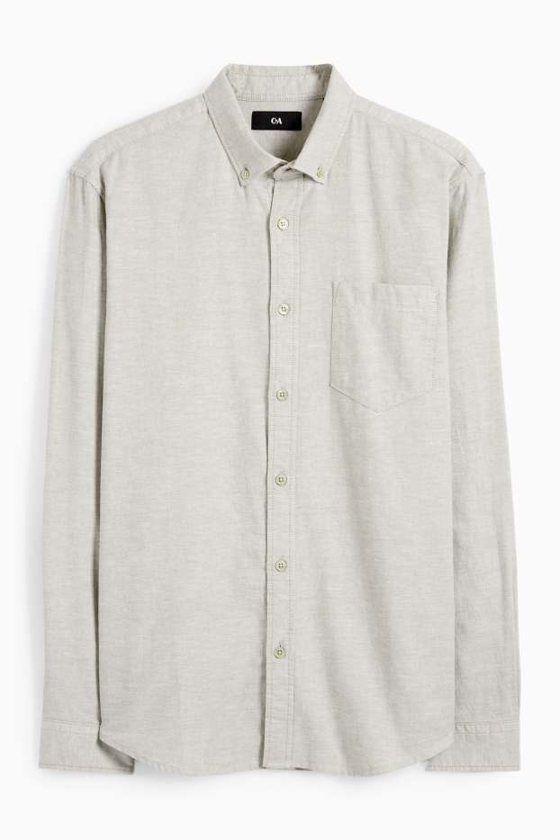 Herren - Hemd - Regular Fit - Button-down - mintgrün