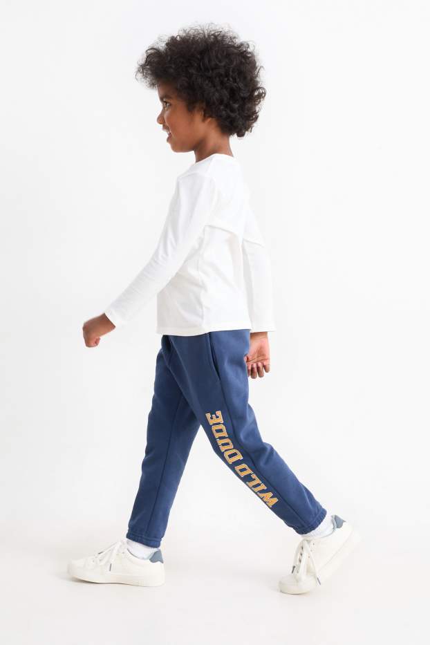 Bambini - Confezione da 3 - pantaloni sportivi - blu scuro