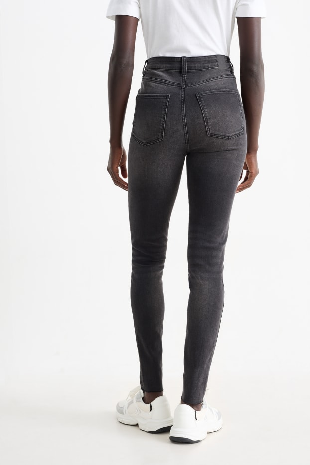 Dámské - Skinny jeans - high waist - LYCRA® - černá