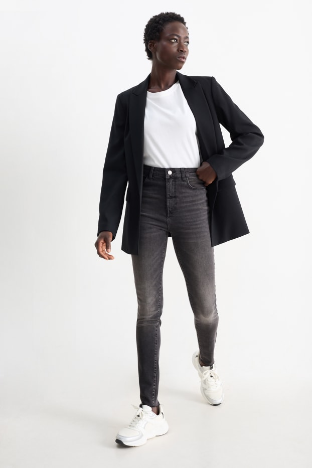Dámské - Skinny jeans - high waist - LYCRA® - černá
