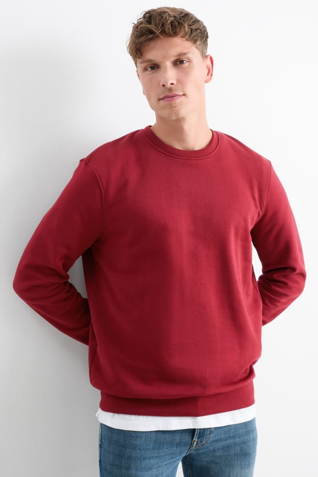 Men - Sweatshirt - dark red