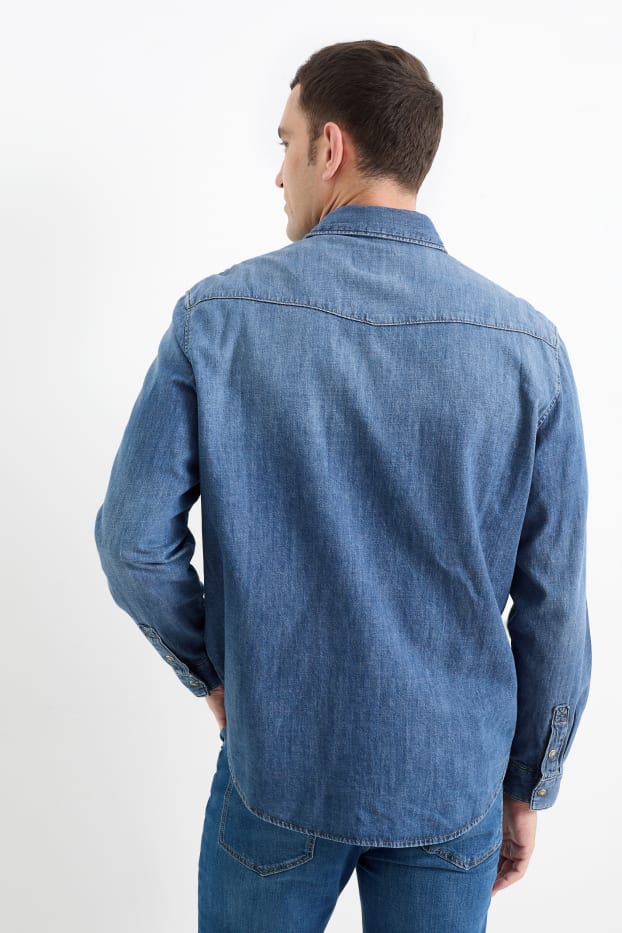 Herren - Jeanshemd - Regular Fit - Kent - jeansblau