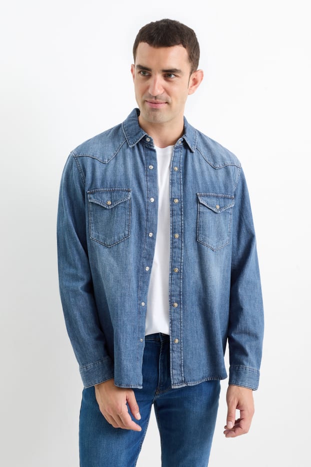 Herren - Jeanshemd - Regular Fit - Kent - jeansblau