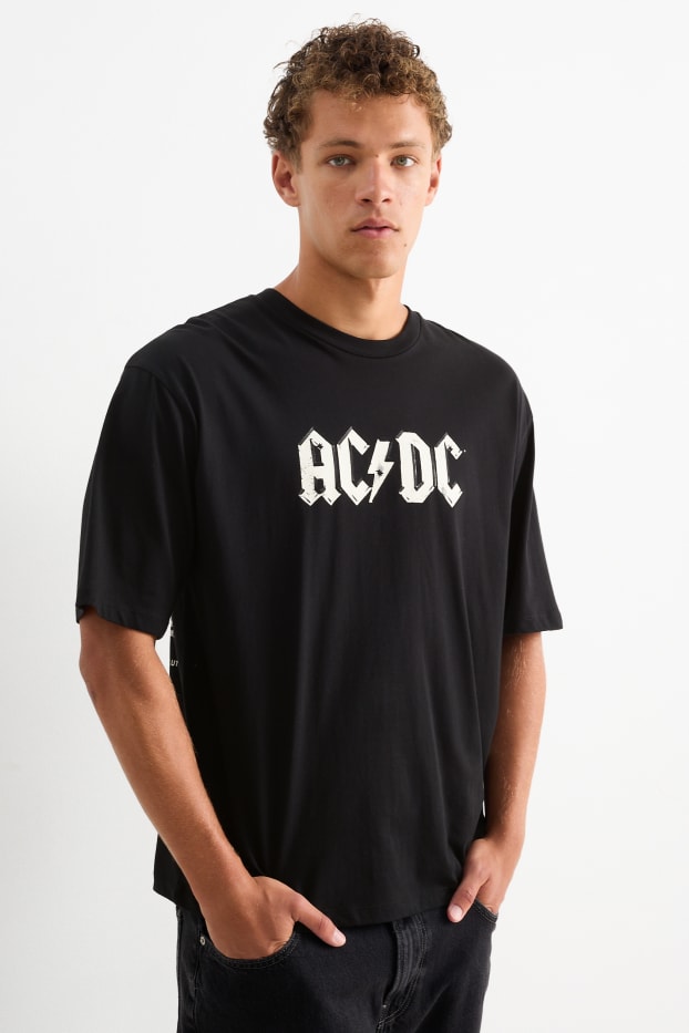 Men - Oversized T shirt - AC/DC - black