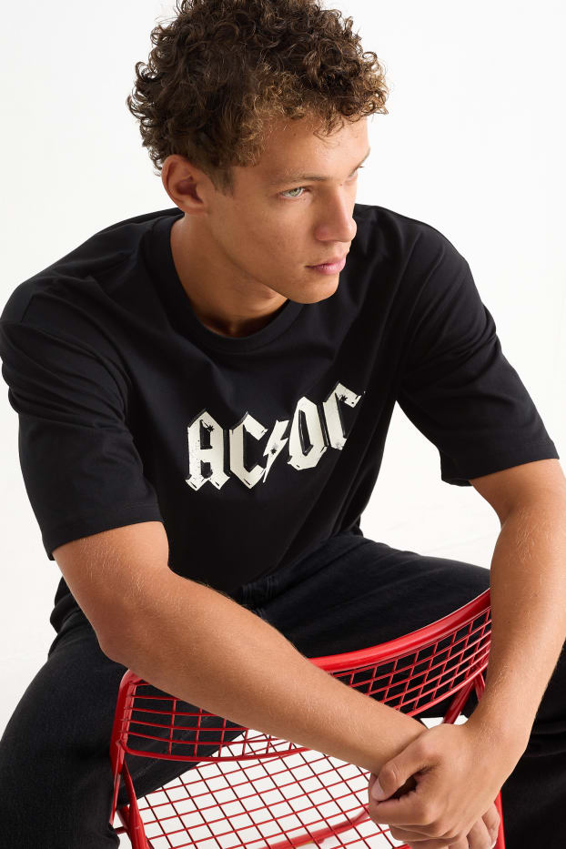 Men - Oversized T shirt - AC/DC - black