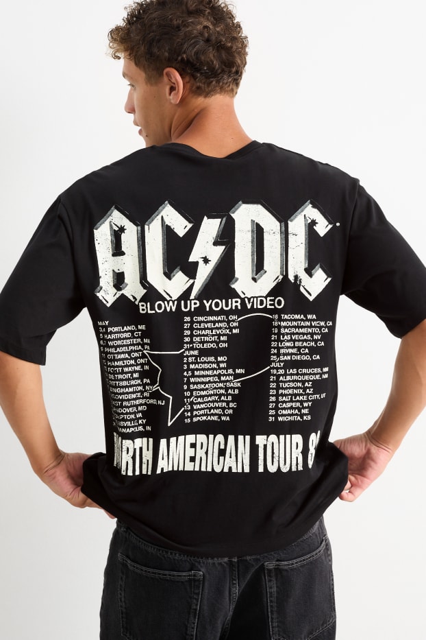 Men - Oversized T shirt - AC/DC - black