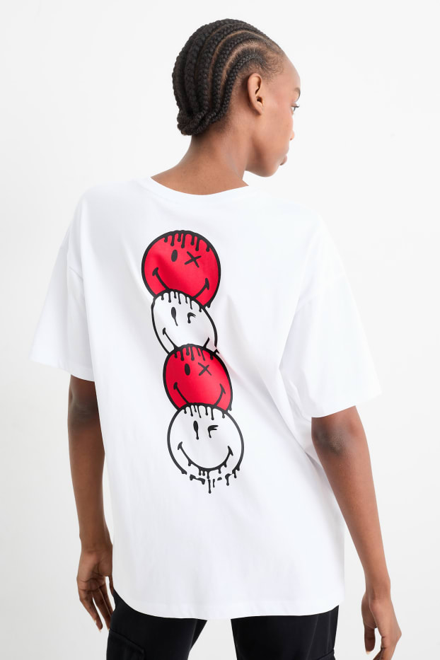 Femmes - T-shirt - SmileyWorld® - blanc crème
