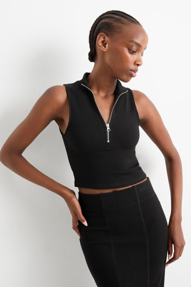 Dona - Samarreta crop - negre