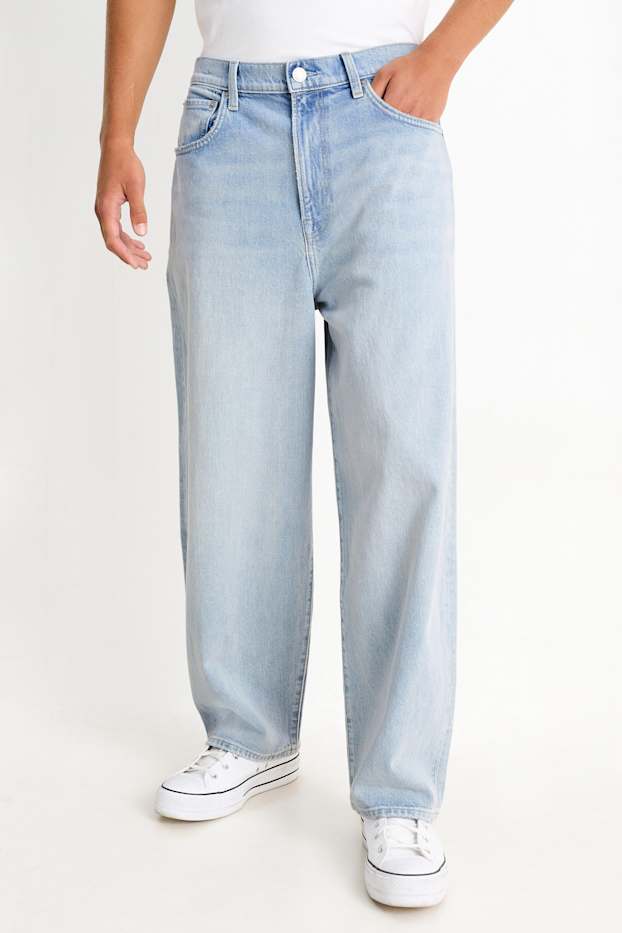 Home - Baggy jeans - texà blau clar