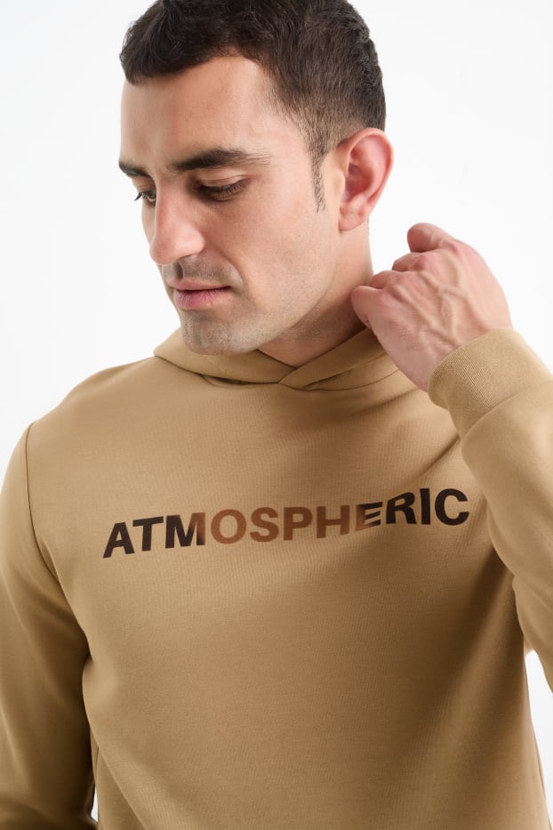 Hommes - Sweat à capuche - marron clair