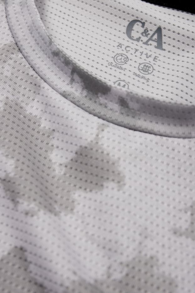 Herren - Funktions-Shirt - gemustert - hellgrau