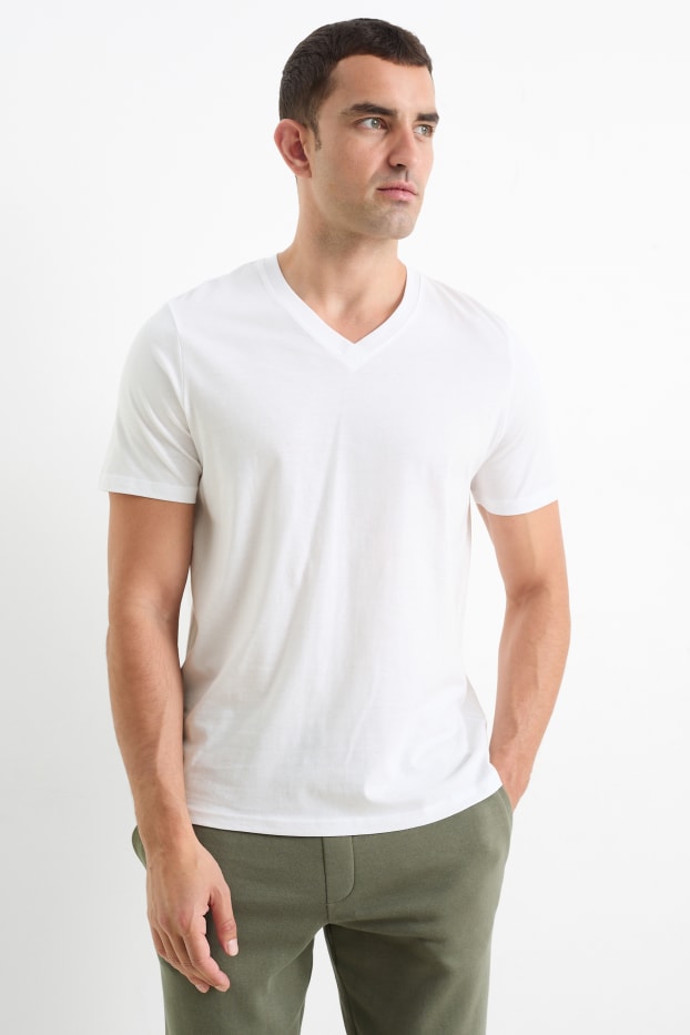 Hommes - Lot de 2 - T-shirts - blanc