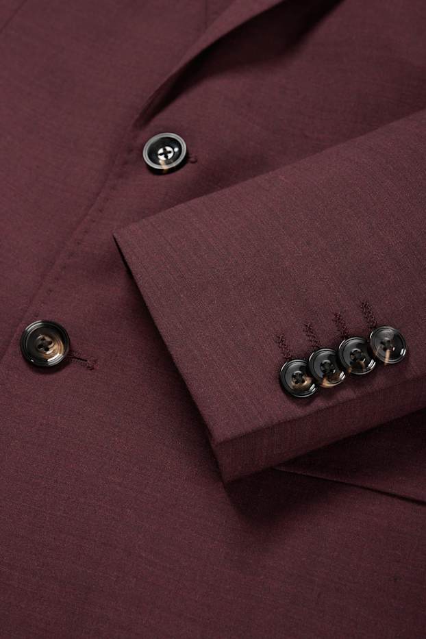 Herren - Baukasten-Sakko - Regular Fit - Flex - 4 Way Stretch - bordeaux