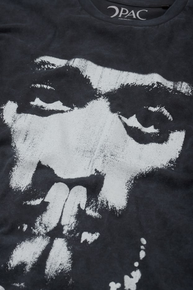 Herren - Oversized-T-Shirt - Tupac - schwarz