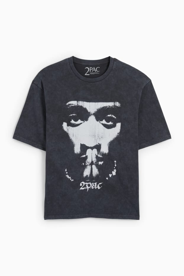 Herren - Oversized-T-Shirt - Tupac - schwarz