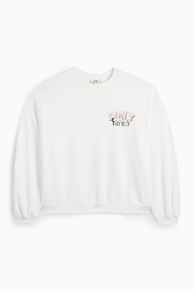 Femmes - Sweat - Catlady Collection - blanc crème