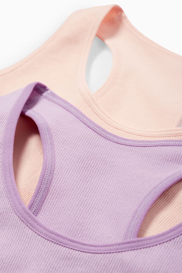Kinder Mädchen - Multipack 2er - Bustier - rosa