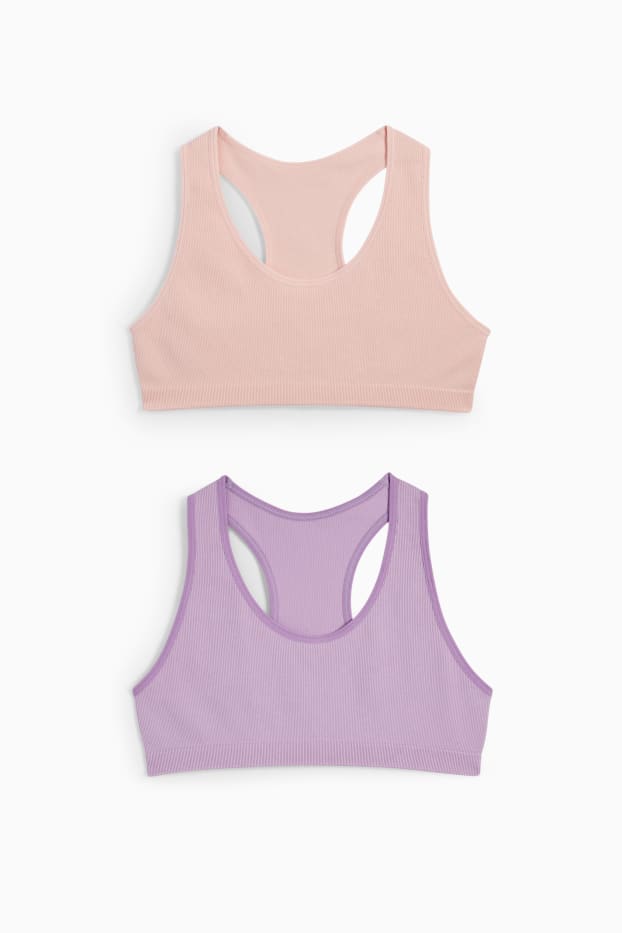Kinder Mädchen - Multipack 2er - Bustier - rosa