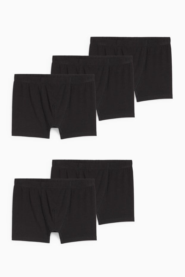 Men - Multipack of 5 - trunks - black