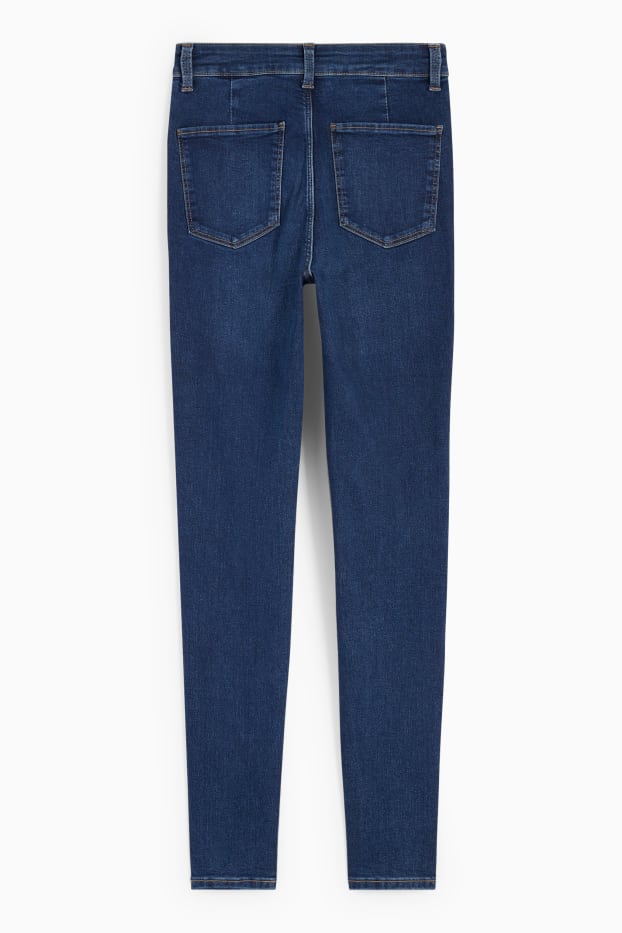 Donna - Jegging jeans - vita alta - jeans blu scuro