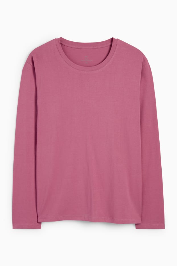 Donna - Maglia a maniche lunghe - fucsia