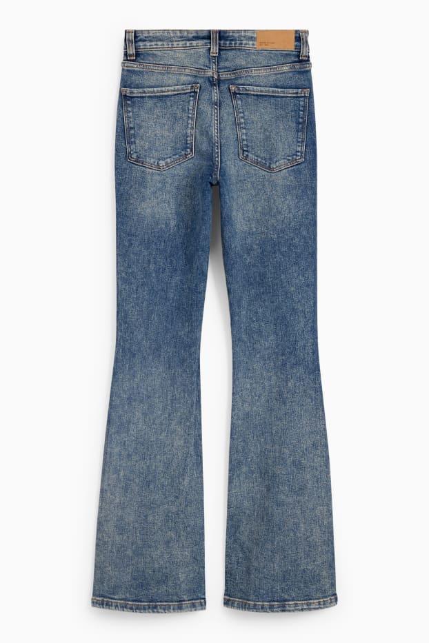 Damen - Flared Jeans - Mid Waist - LYCRA® - dunkeljeansblau