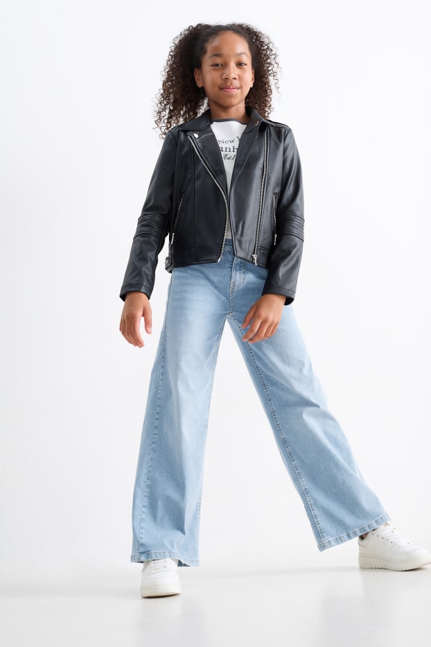 Nena - Texans wide leg - texà blau clar