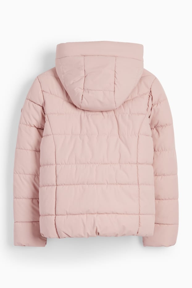 Enfants filles - Doudoune à capuche - déperlante - rose