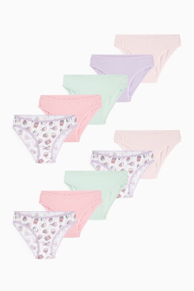 Kinder Mädchen - Multipack 10er - Cupcake - Slip - pink
