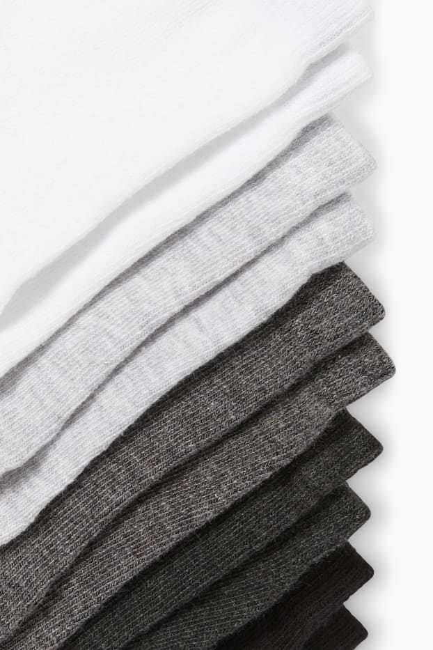 Kinder Buben - Multipack 5er - Socken - weiß / schwarz
