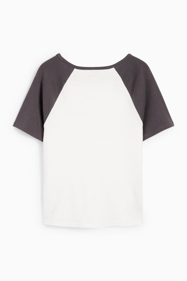 Copii - Fete - New York - tricou cu mânecă scurtă - alb / gri