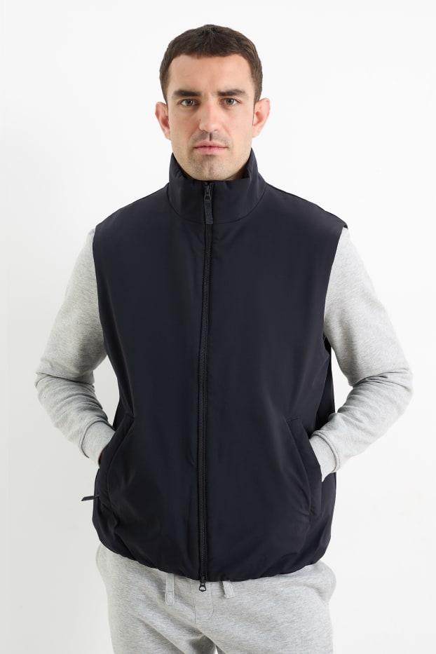 Men - Gilet - water-repellent - black