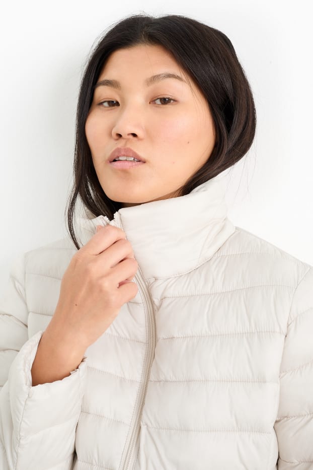 Damen - Steppjacke - hellgrau