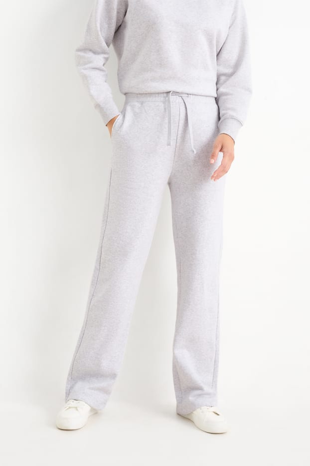 Femmes - Pantalon de jogging basique - gris clair chiné