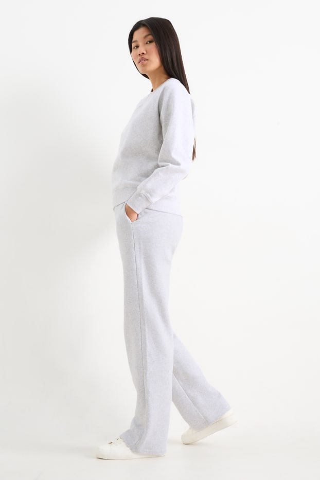 Femmes - Pantalon de jogging basique - gris clair chiné