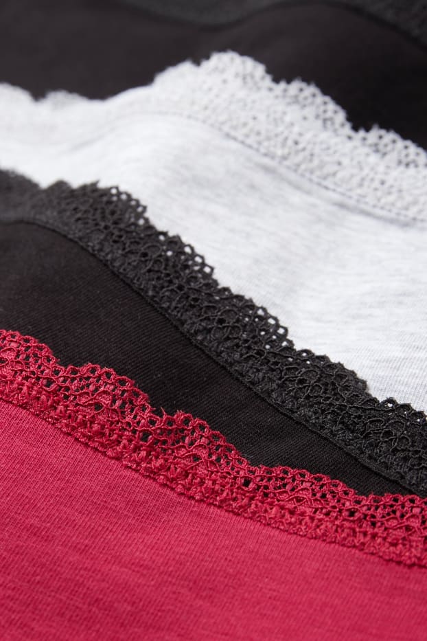 Dames - Set van 4 - slip - grijs