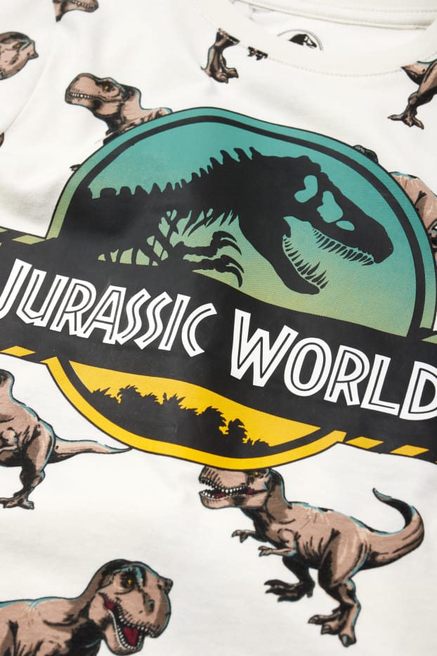 Dzieci chłopcy - Wielopak, 3 szt. - Jurassic World - koszulka z długim rękawem - niebieski
