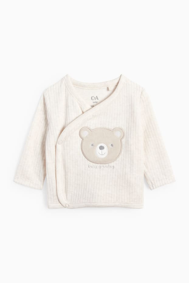 Unisexe - Ourson - ensemble pour nouveau-né - 2 pièces - beige clair